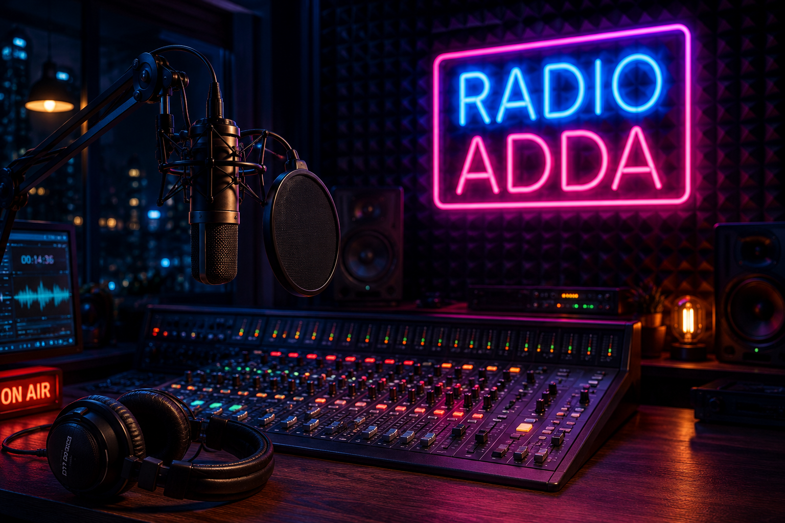 Radio Adda Neon Studio Setup